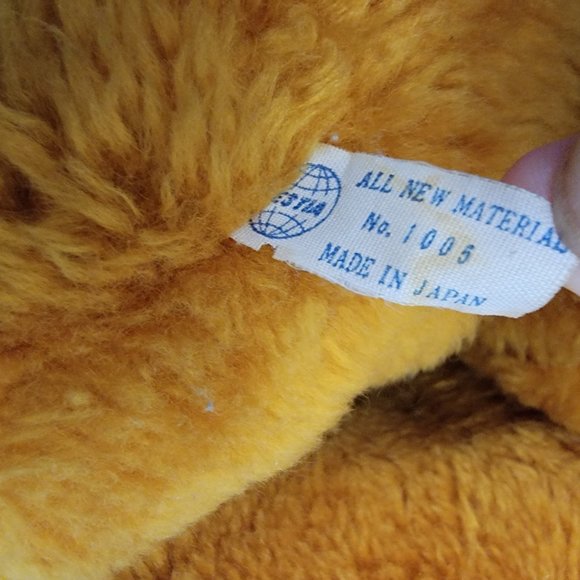 Vintage Old Teddy Bear Jestia Orange Brown #1005 Jointed Made in Japan Antique - Picture 11 of 15